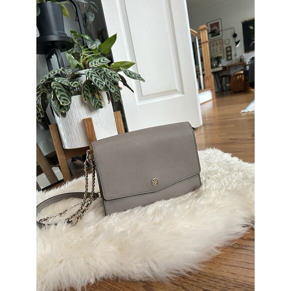 Tory Burch Robinson Convertible Shoulder Bag, French Gray - Picture 1 of 8